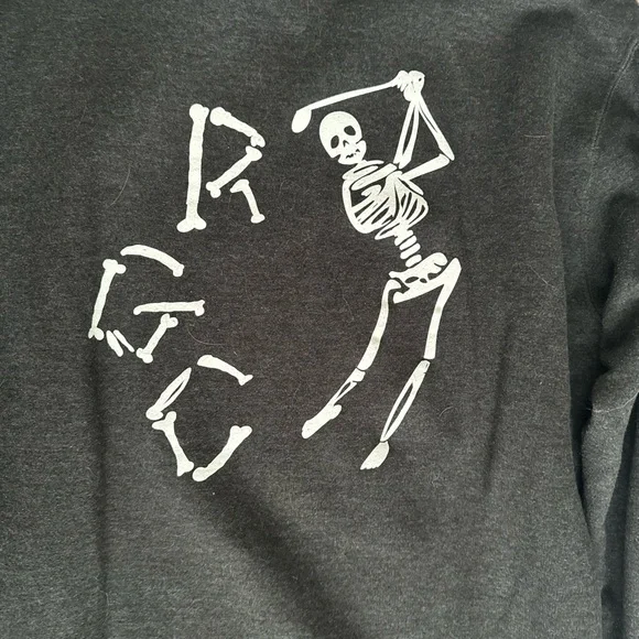 Random Golf Club Skeleton Golfer Crewneck Sweatshirt - Picture 2 of 3